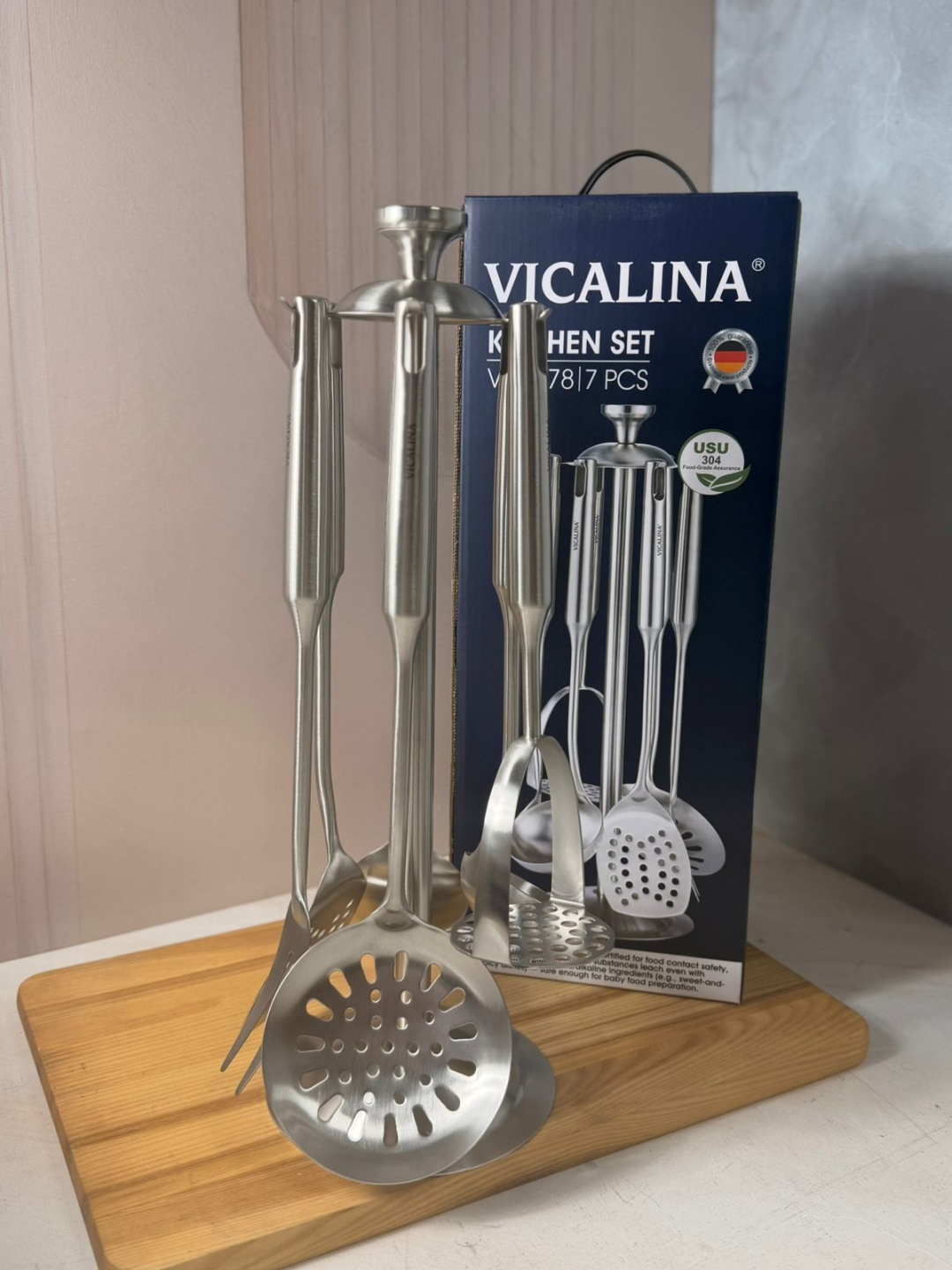 Набор кухонных инструментов Vicalina нержавеющая сталь, 7 шт