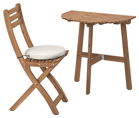 Комплект IKEA 2 в 1, кол-во персон: 1, дерево