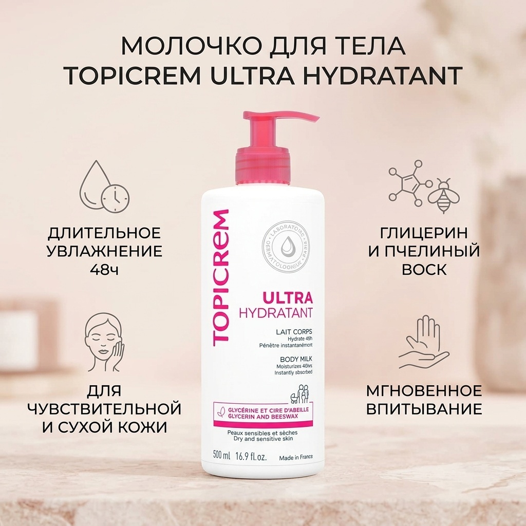 TOPICREM Ultra Hydratant молочко для тела 1000 мл