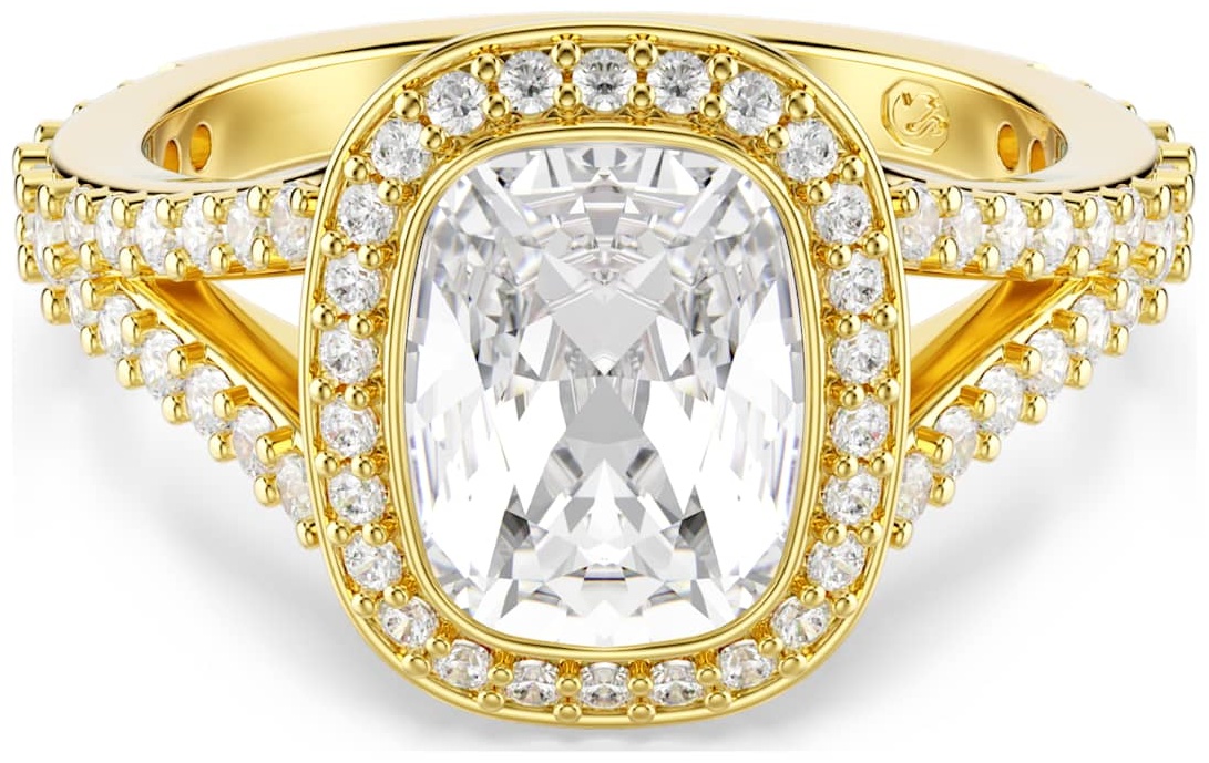 Кольцо Swarovski 5762627 размер 18 бижутерный сплав, кристаллы Swarovski, золотистый