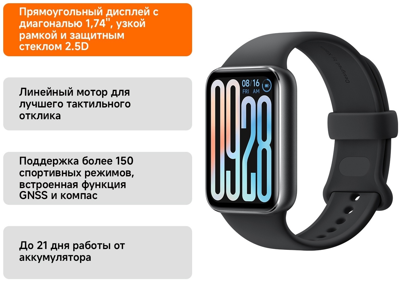 Фитнес-браслет Xiaomi Smart Band 9 Pro черный