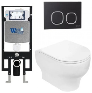 WeltWasser унитаз с инсталляцией ERLENBACH 004 GL-WT, санфаянс