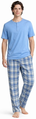 Пижама ZERE Homewear белый, голубой