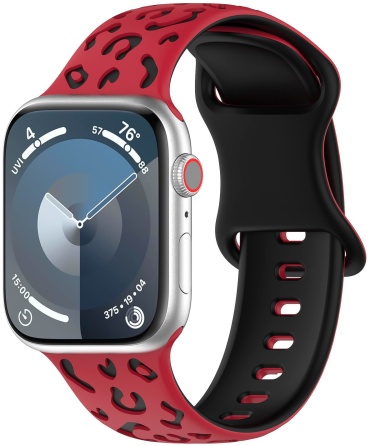 Ремешок BOGEMA для Apple Watch Series 10, Watch Series 11 красно-черный