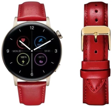 Ремешок BOGEMA для Huawei Watch GT 4, Watch GT 5, Watch GT 5 Pro, Watch GT 6 красный