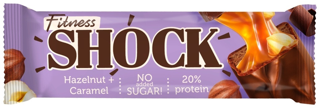 FitnesShock батончик фундук и карамель 1 шт