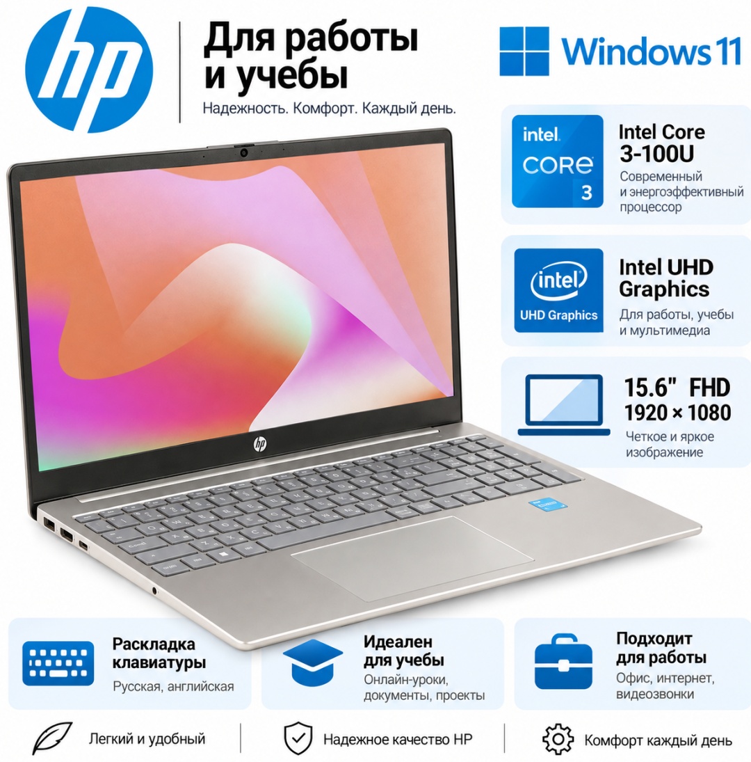 Ноутбук HP 15-fd1132oi 15.6" / 64 Гб / SSD 2000 Гб / Win 11 / D28WSEA — фото ноутбука