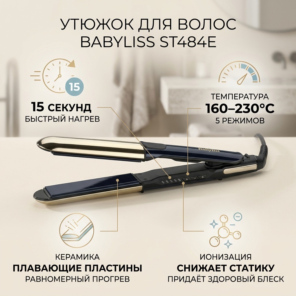 BaByliss BaByliss ST484E утюжок