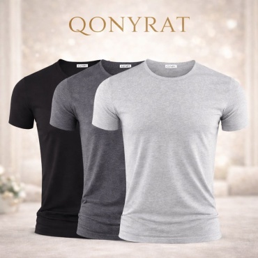 Футболка QONYRAT серый, графит