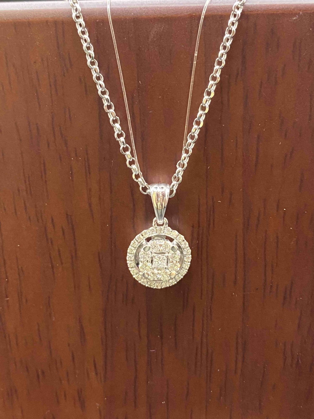 Колье DN Jewelry 34 длина 50 см вес 3.04 г золото, бриллиант