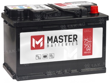 MASTER Batteries MB750 Аккумулятор 75Ah 75 Ач обратная