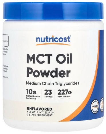 Аминокислота Nutricost MCT масло в порошке, без добавок, 227 г (8,1 унции) нейтральный