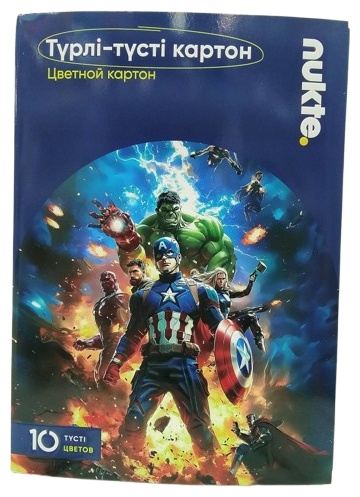 Цветной картон Nukte 850063929, матовый А4, 10 л