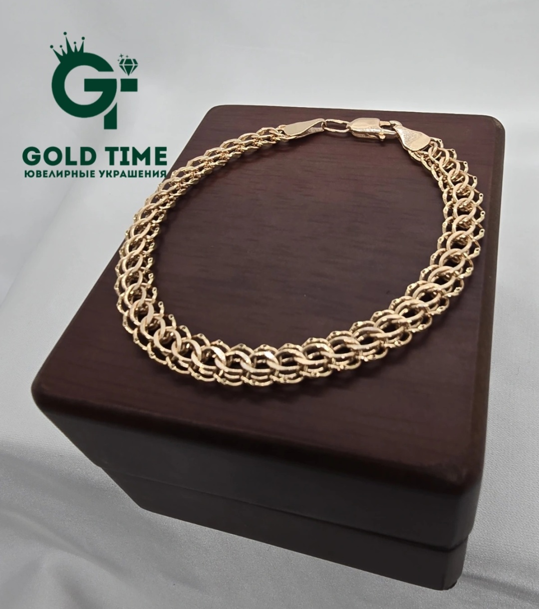 GOLD TIME 548251268 длина 19 см, вес 5.42 г золото, плетение фантазийное
