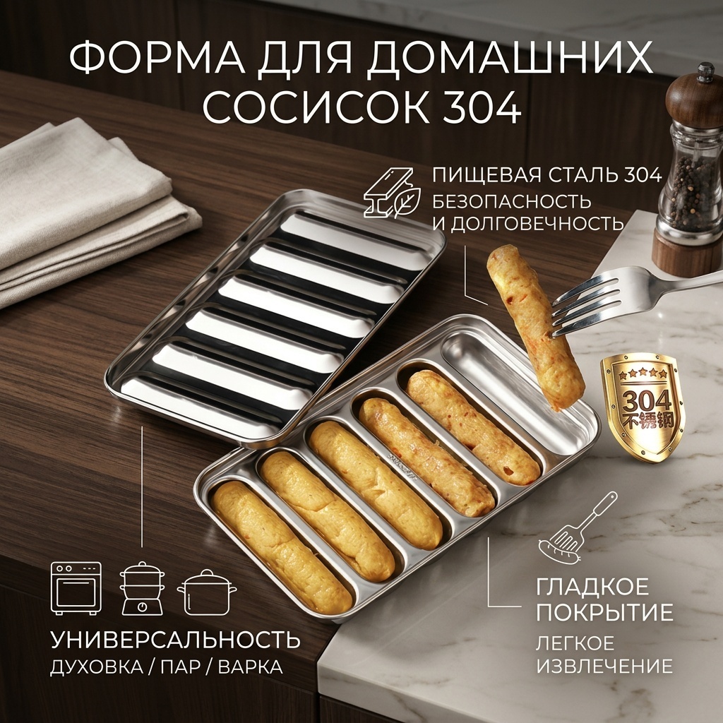 Форма для выпечки, для запекания, для мантоварки нержавеющая сталь, 2 шт