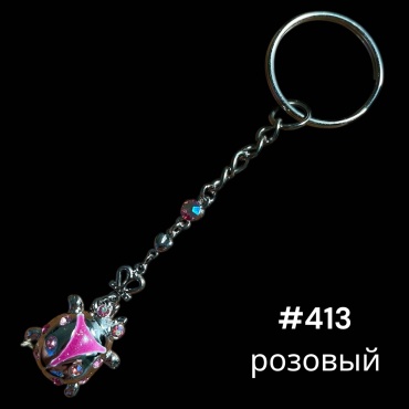 Брелок SNS Божья коровка 45*15 мм металл, акрил 1 шт