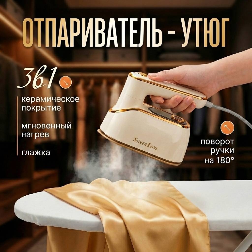 Утюг Silver Love CYM-008 бежевый