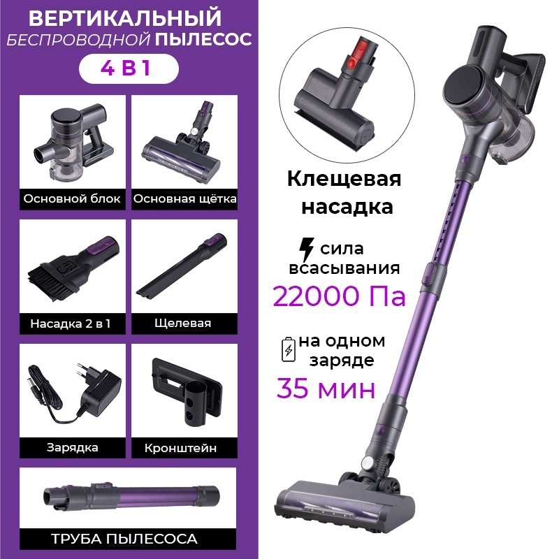 Пылесос Nagashi C708 фиолетовый