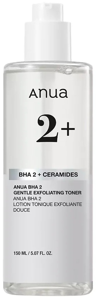 Anua тонер BHA 2% + Ceramides Gentle Exfoliating Toner Тонер для Лица с Салициловой Кислотой и Керамидами 150ml 150 мл