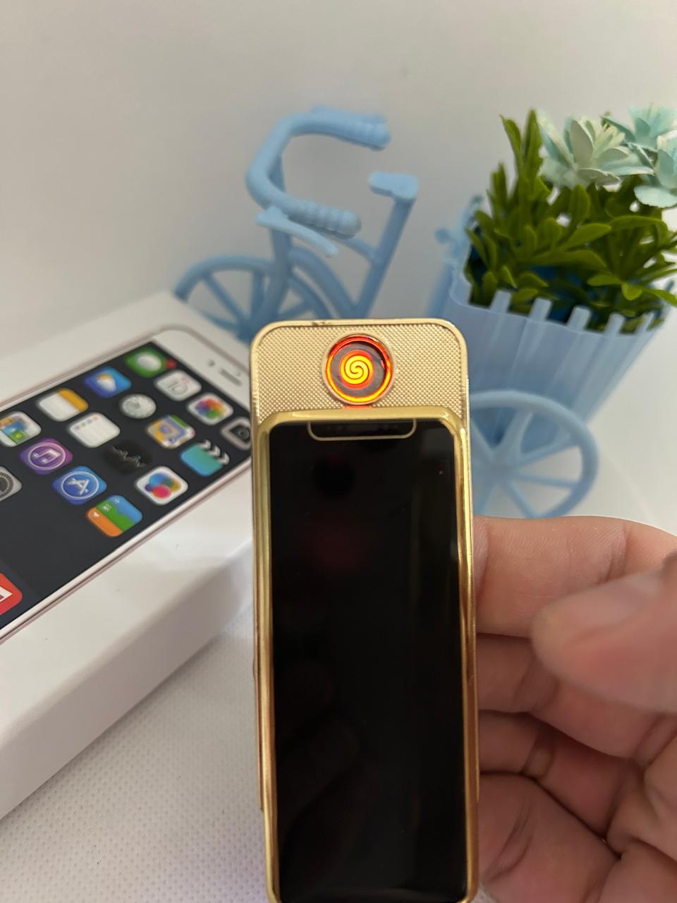 Электронная зажигалка Lighter_phone 05, ABS пластик, металлический сплав