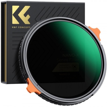 K&F CONCEPT Nano-X 62mm 2-in-1 Variable ND4-ND64 (2-6 Stop) + CPL Filter HD Waterproof Anti Scratch KF01.1914