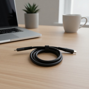 Кабель Green USB TypeC (M), Lightning, 1 м, черный
