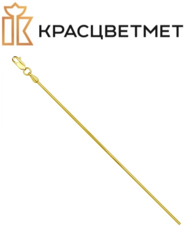 КРАСЦВЕТМЕТ НЦ 15-078 длина 40 см, вес 5.49 г золото, плетение снейк