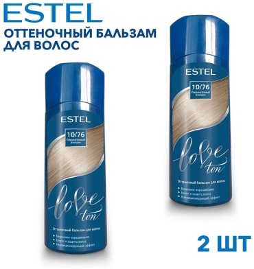 ESTEL PROFESSIONAL бальзам оттеночный ESTEL Оттеночный бальзам для волос LOVE TON, 10/76 Перламутровый блондин (набор, 2шт.) 300 мл