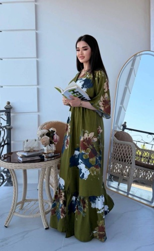 Повседневное платье FASHION хаки, мультиколор
