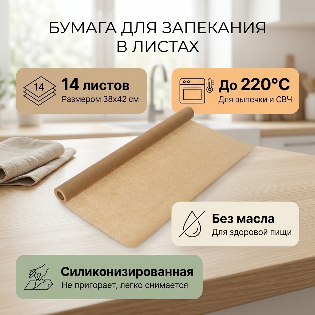 Бумага для выпечки 7467 для выпечки