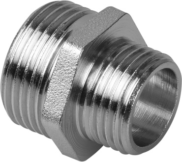Ниппель переходной латунь Ду 25х15 (1х1/2) наруж. резьба.Zeissler-Tim