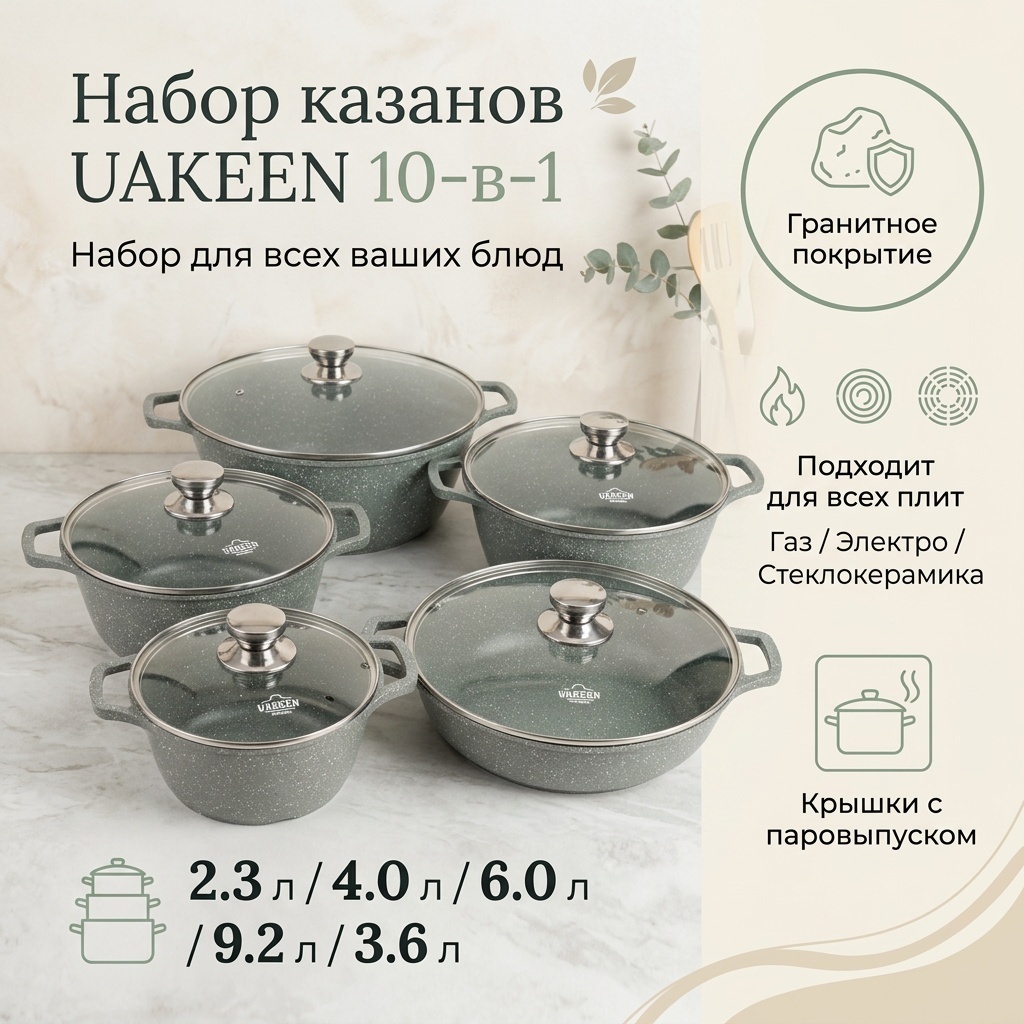 Набор казанов 455598072 10 в 1