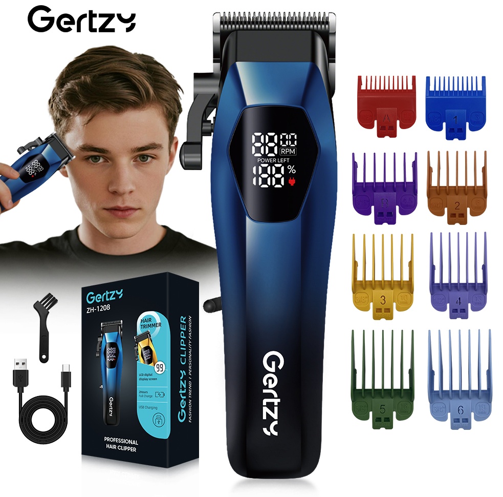 GERTZY машинка для стрижки ZH-1208 Blue синий