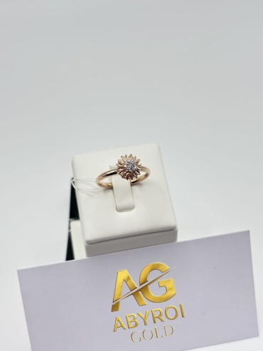 ABYROI GOLD 0047 размер 17.5 вес 1.3 г золото, фианит