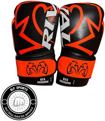 Боксерские перчатки RIVAL 10 oz черный, оранжевый