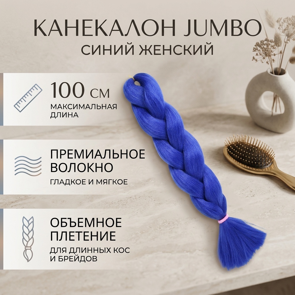 JUMBO канекалон синий женский