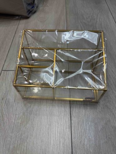 Полка Витражи, 18х10x10 см, золотистый