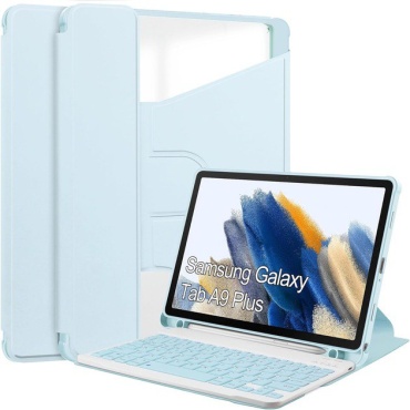 Чехол GLASS для Samsung Galaxy Tab A9 Plus 11 дюйм голубой