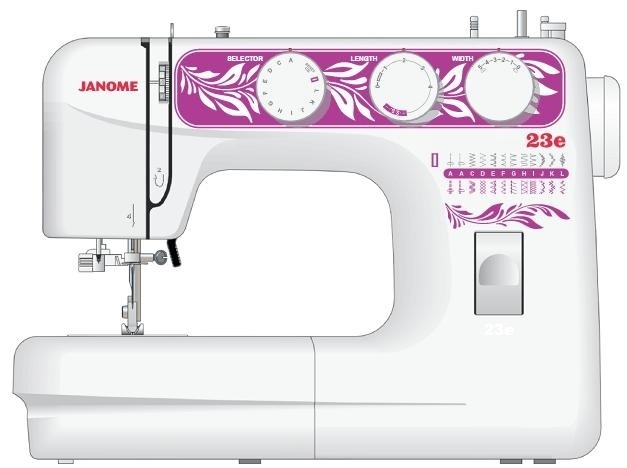 Швейная машина Janome 23E белый, розовый