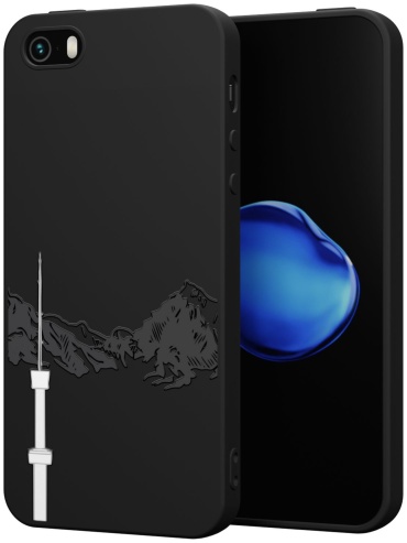 Чехол Mcover для Apple iPhone 5, iPhone 5S, iPhone SE рисунок