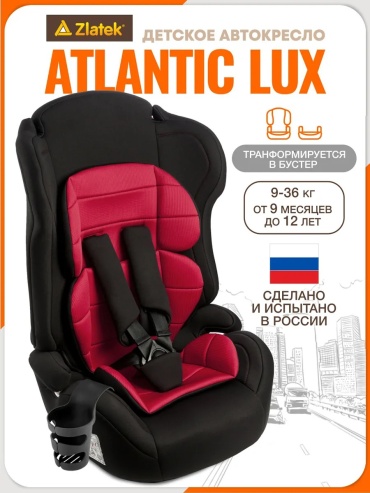 Zlatek Автокресло 1/2/3 (9-36 кг) черный, красный