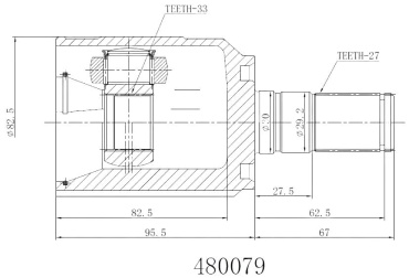 INKO шрус внутренний 480079
