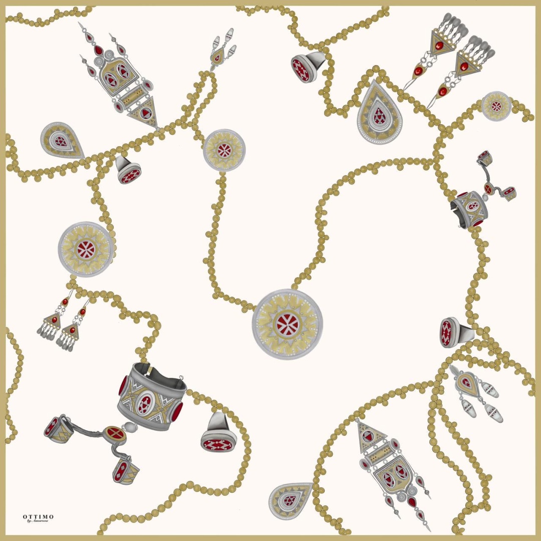 Платок OTTIMO шелк 90 x 90 см