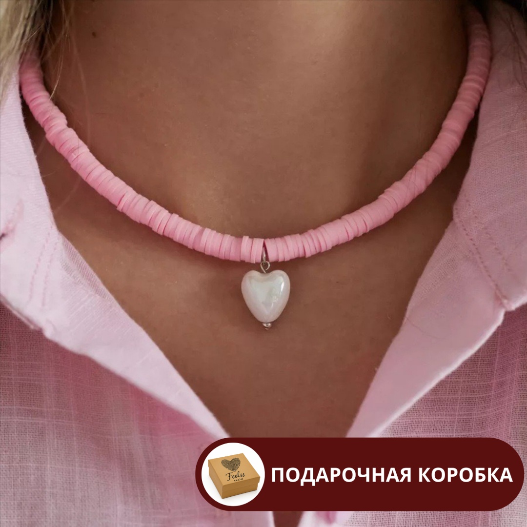 Чокер FEELSS длина 35 см полимерная глина кварц