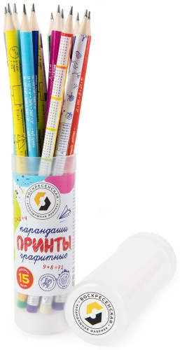 Карандаш ВКФ 1-PR-15Т, HB, 15 шт