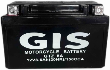 GIS GTZ 8A (20HR) MORORCYCLE BATTERY 8.6 Ач прямая