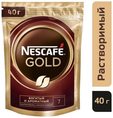 Кофе растворимый NESCAFE Gold сублимированный 40 г