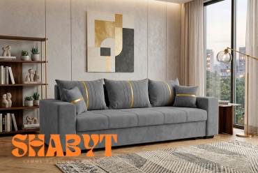 Тахта Shabyt Anklav, 220х80 см, обивка велюр, темно-серый