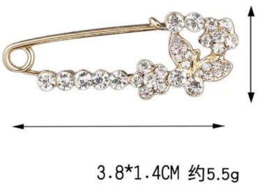 Булавка Fashion Jewelry бижутерный сплав, стразы
