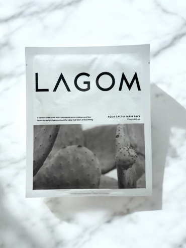Маска для лица LAGOM тканевая Aqua Cactus MaskFace 1 шт